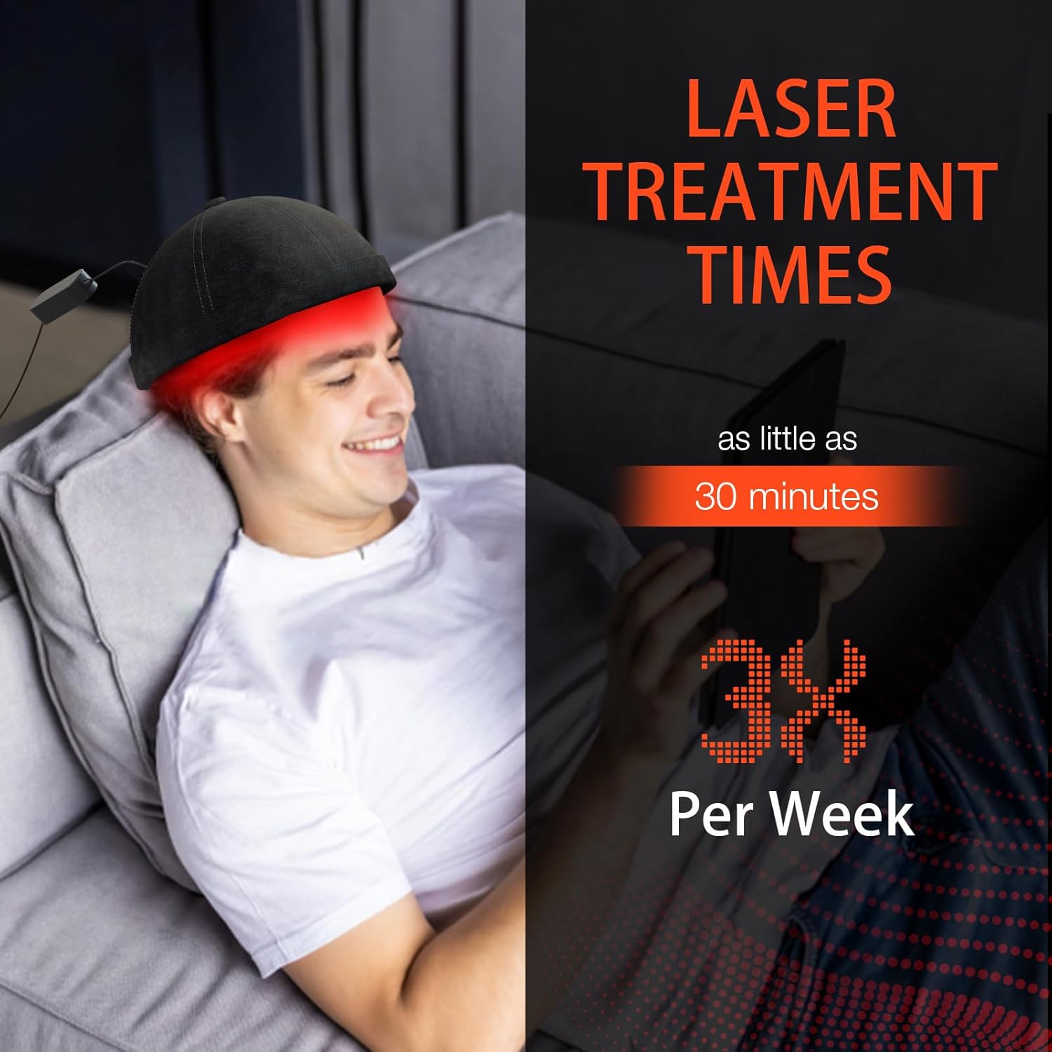 Laser Cap (FDA Cleared), Professional Medical Grade Laser Hair Growth Treatment Product for Men & Women, Red Light Therapy for Hair Growth, Treat Alopecia - Image 7