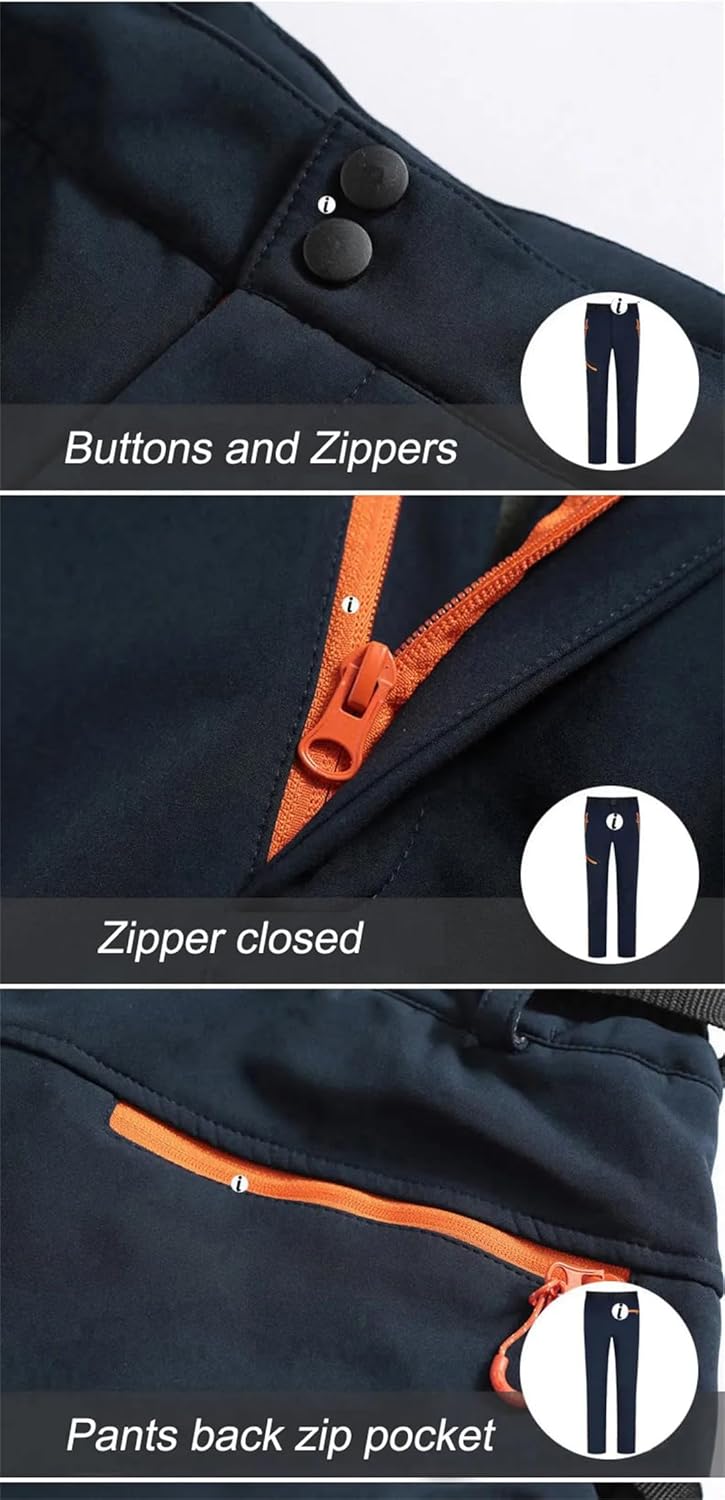 Men Winter Trekking Outdoor Waterproof Mountain Camping Hiking Softshell Fleece Breathable Jacket And Pants