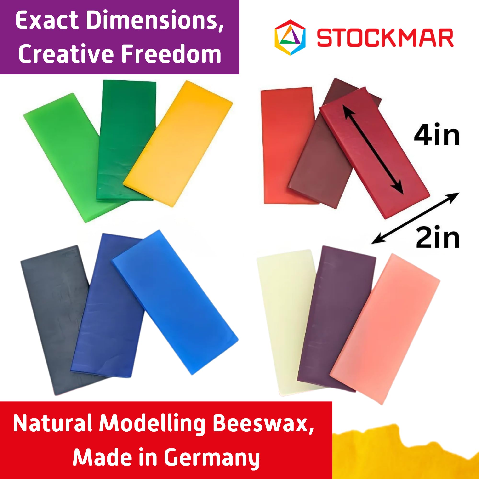 12 Pieces of 250g Set 12 Colors Stockmar/Stockhausen Marr's Beeswax Clay (Japan Import)