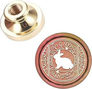 CRASPIRE Bunny Wax Seal Stamp Head Replacement Rabbit Removable Sealing Brass Stamp Head Olny for Easter Envelopes Invitations Gift Cards Decoration
