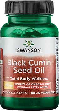 Swanson Black Cumin Seed Oil 500 Milligrams 60 Liq Vegcap