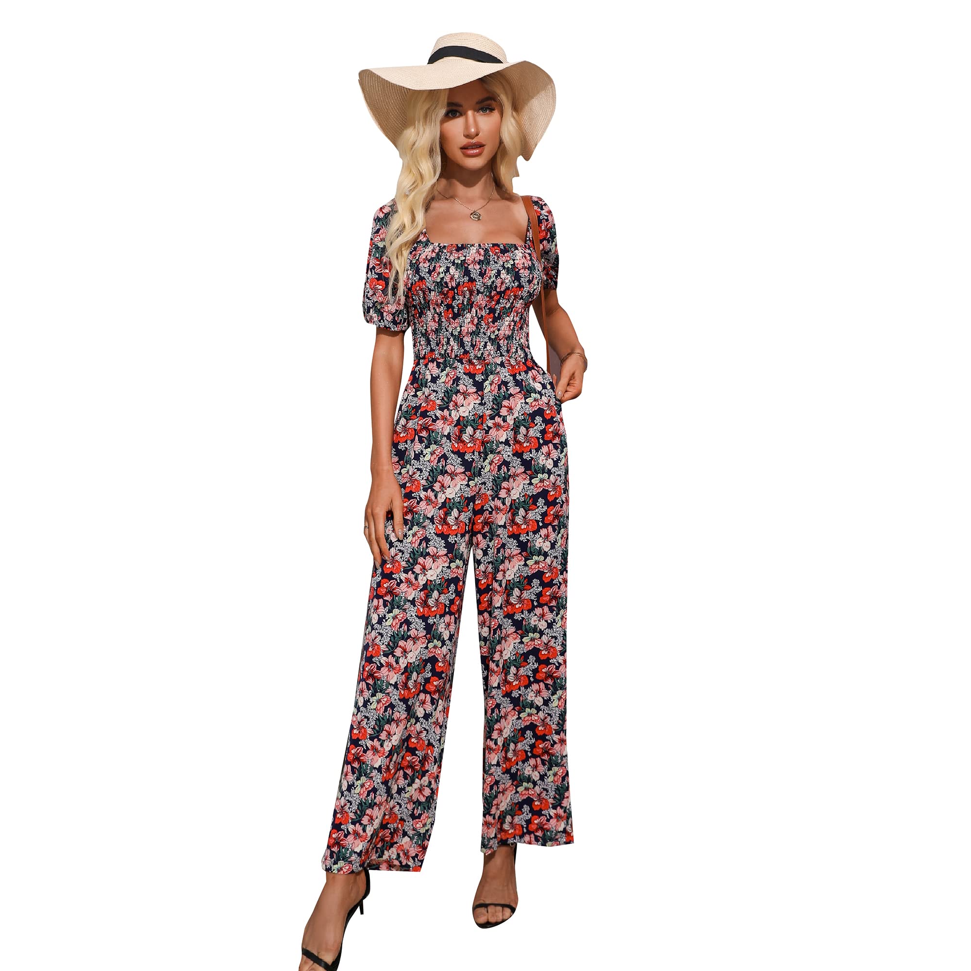 Love Welove Fashion Jumpsuits for Women Fall Dressy Casual Floral Rompers