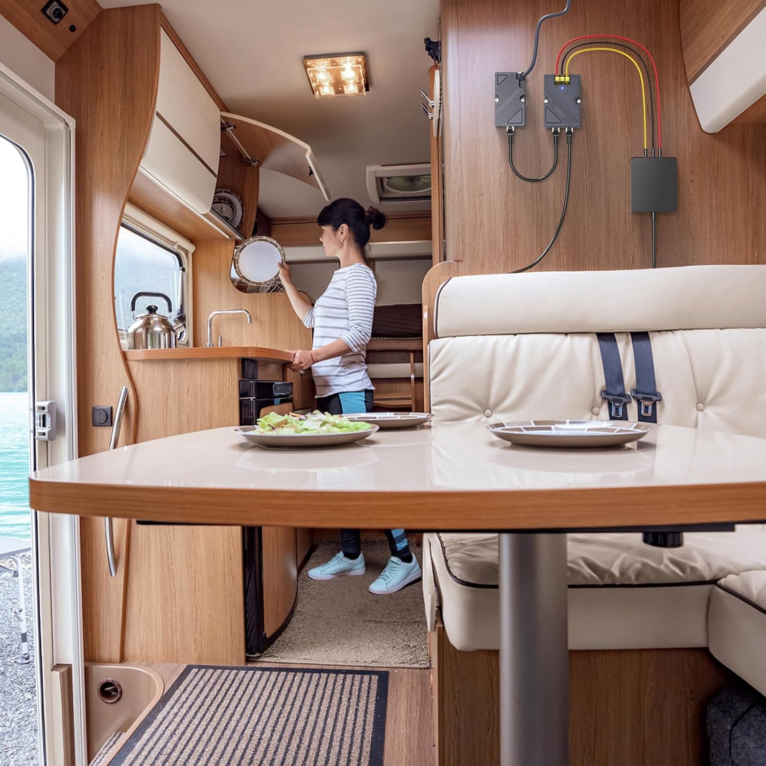 Starlink Dishy Cable Adapter to RJ45 + 150W GigE Passive PoE Injector for Starlink - Star Link Dishy V2 to PoE Injector