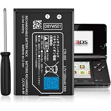 3DS Battery,3.7V 1300mAh High-Capacity Replacement Battery for 3DS and 2DS Consoles,Includes Tool Kit