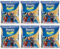 Kit com 6 Pacotes de Macarrão de Sêmola com Ovos Alfabeto de 500g cada - Renata