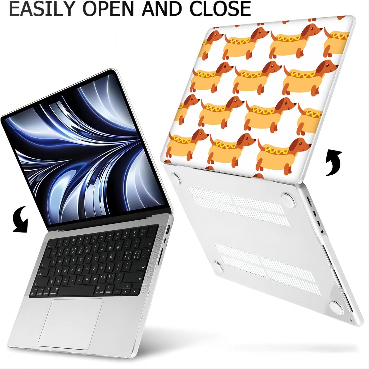 Compatible with MacBook Neo 13-inch, Hard Shell Case with Keyboard Cover and Screen Protector (A3404 A18 Pro chip, 2026 Release) - Dachshunds MD8800