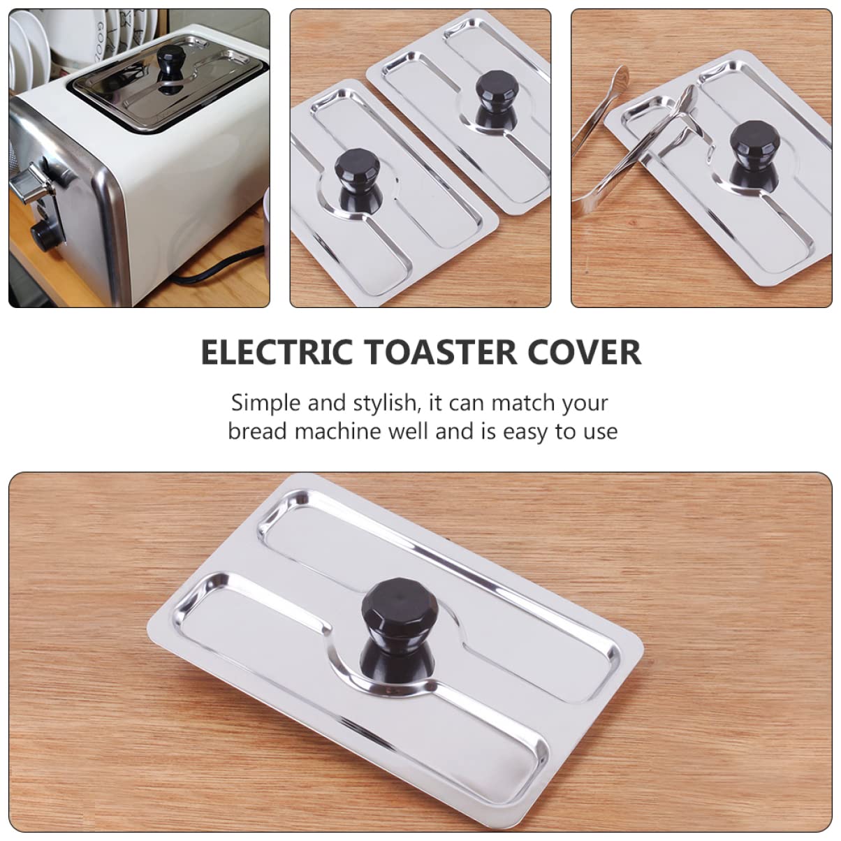 VOSAREA Cuisine 3 Pièces Couverture De Grille- Housse pour Petit Électroménager Housse De Protection Grille- Couverture D'outil De Cuisson Poele Electrique Métal Acier Inoxydable Gaï Gaï