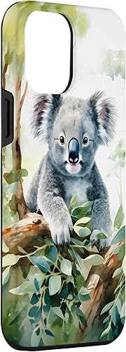 Miniatura 3 de iPhone 12 Pro Max Adorable Koala in a Tree - Funda de acuarela