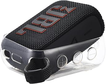 Silicone Case for JBL GO 4 Bluetooth Speaker Cover, Portable, Sport, Adult, Unisex, Black, Not Water Resistant, 3.82 Inches