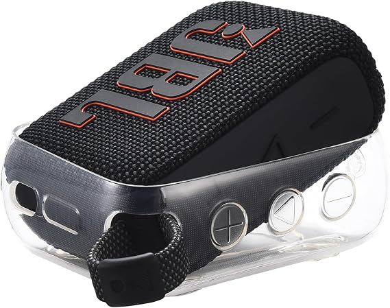 Silicone Case for JBL GO 4 Bluetooth Speaker Cover, Portable, Sport, Adult, Unisex, Black, Not Water Resistant, 3.82 Inches