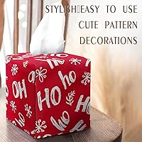 Vista 50 de Tissue Box Cover Square Decorative Tissue Box Holder Cute Funny Cube Tissue Case Cover-Alpaca Tissue Box Cover