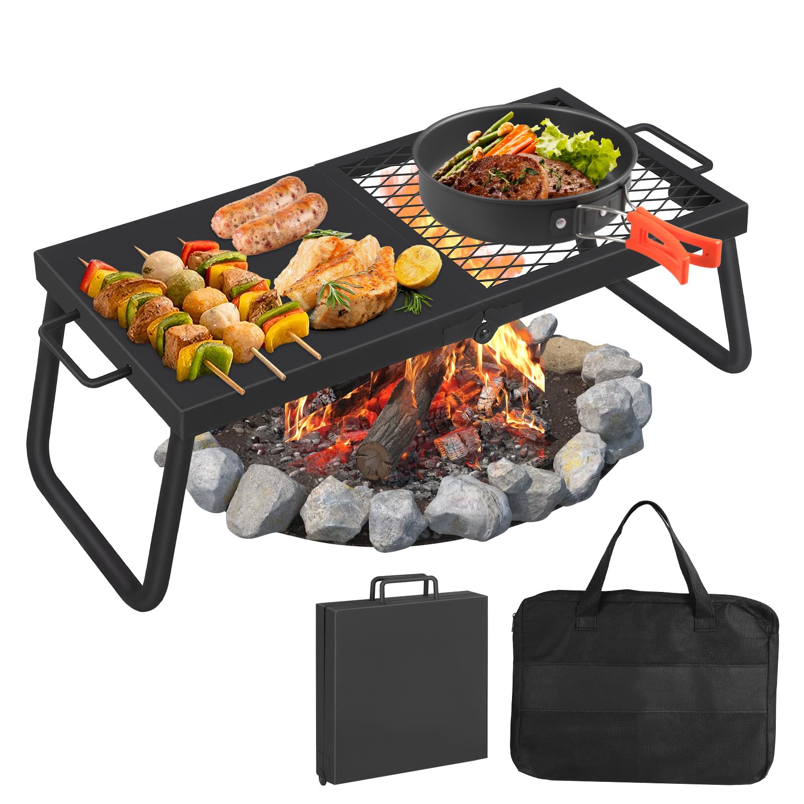 Swivel Campfire Grill Camping Cooking Grill