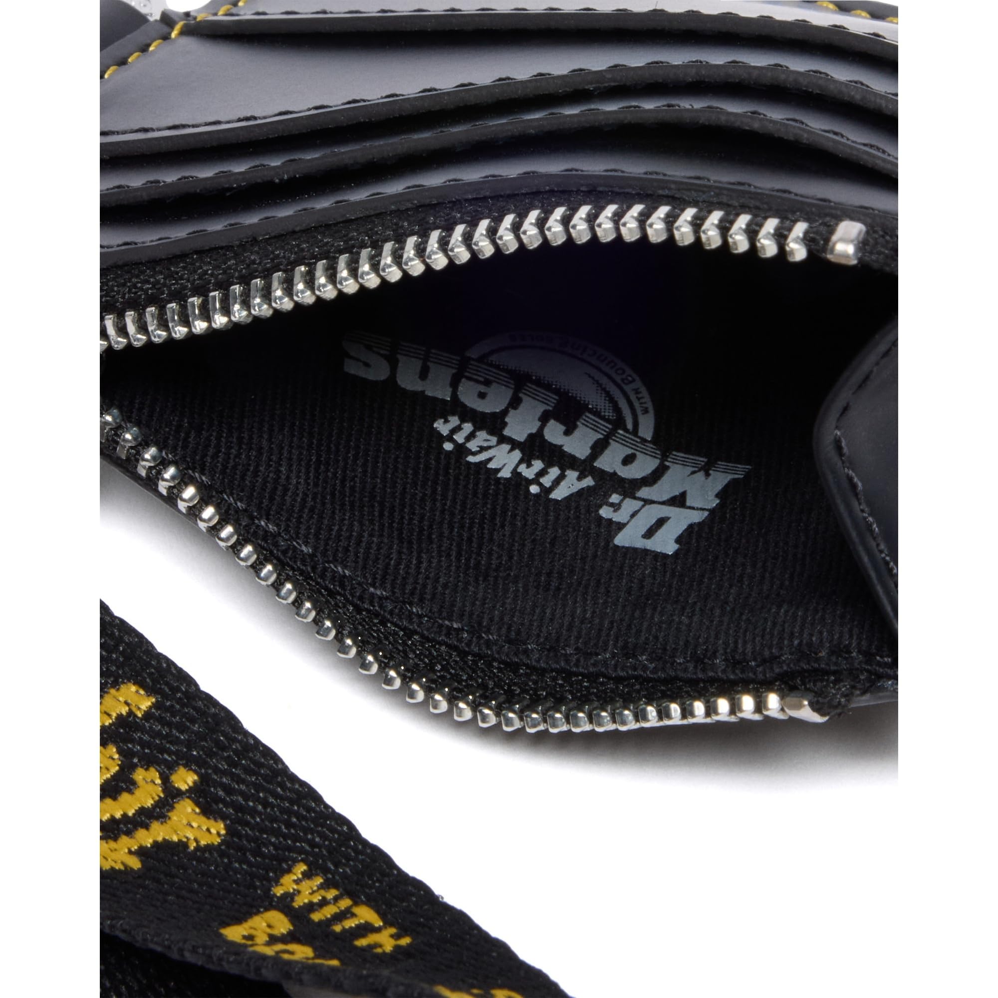 Dr. Martens Kartenhalter, glattes Leder, Schwarz, Einheitsgröße, klassisch