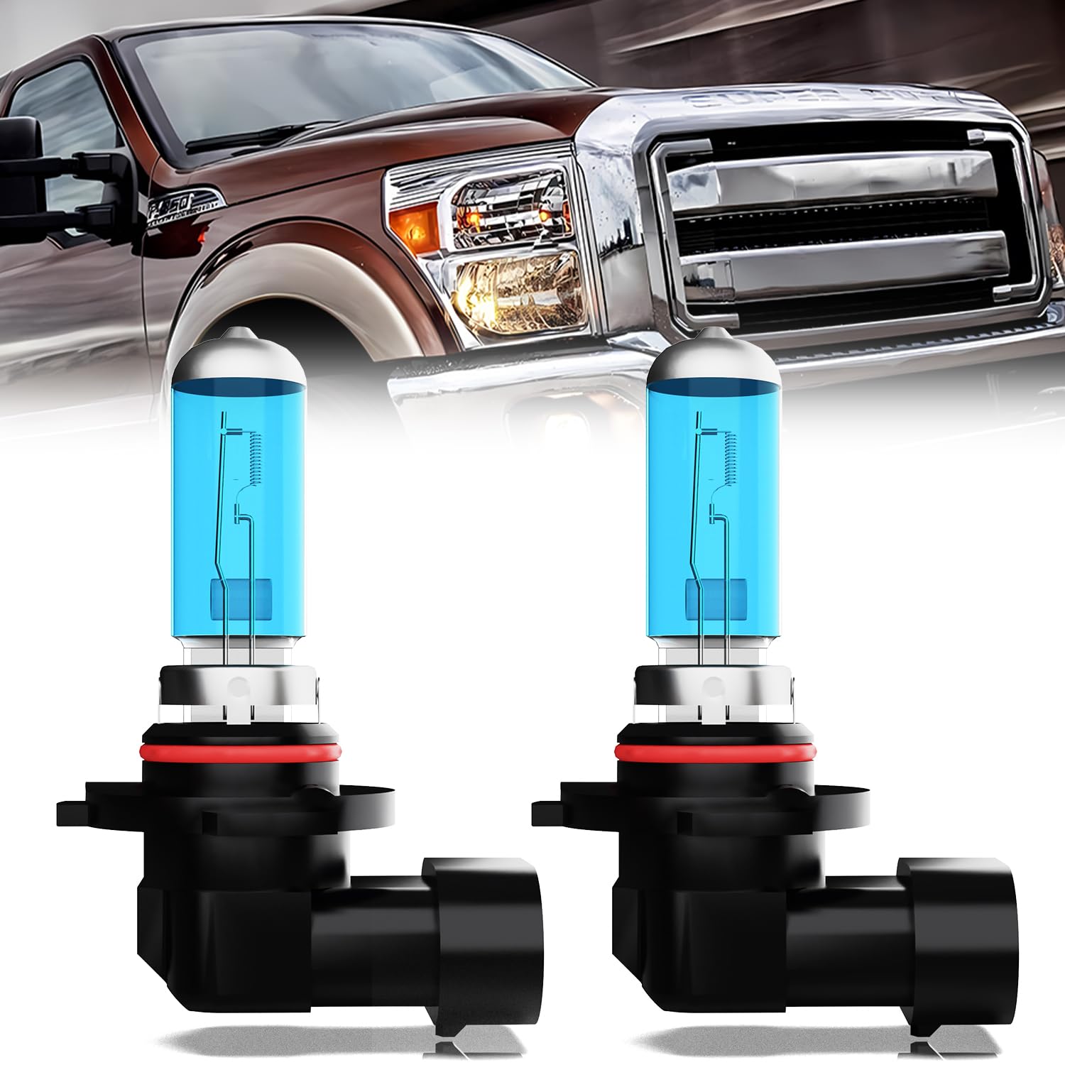LECCIBUB Fog Light Bulbs Compatible with Ford F250 Super Duty 2001-2020, 9145 Fog Lights Halogen Light Bulb, Super Bright 6000K White, Plug and Play, Pack of 2