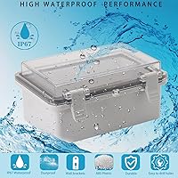 Vista 2 de Caja Eléctrica Impermeable a Prueba de Polvo Caja de Conexiones Resistente a la Intemperie IP67 Carcasa de Plástico ABS Caja de Proyecto