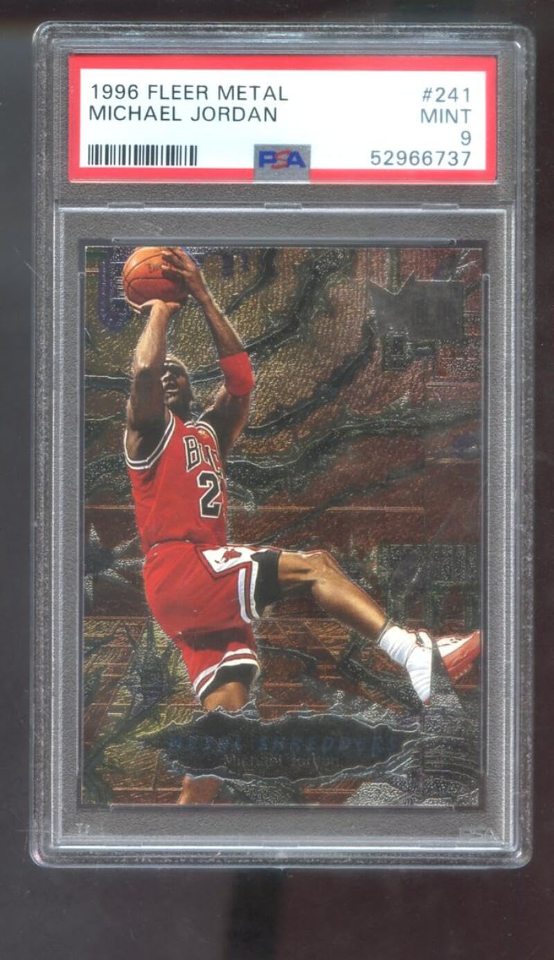 Amazon.com: 1996-97 Fleer Metal #241 Michael Jordan PSA 9 Graded 