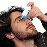 Silicone Eye Drop Guide, Precision Applicator, Reusable & Easy to Use Eye Drop Aid for Seniors & Caregivers, Ideal for The Elderly and Visually Impaired,Fits Most Bottles (Blue)