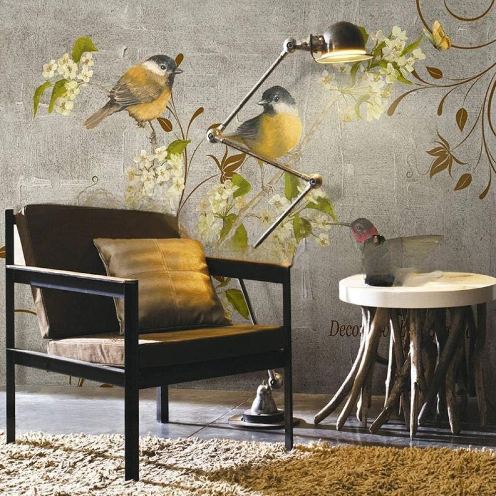 Papier Peint 3D Intissé Tapisserie Salon pour Masquer Défauts Murs Fleurs 150x105
