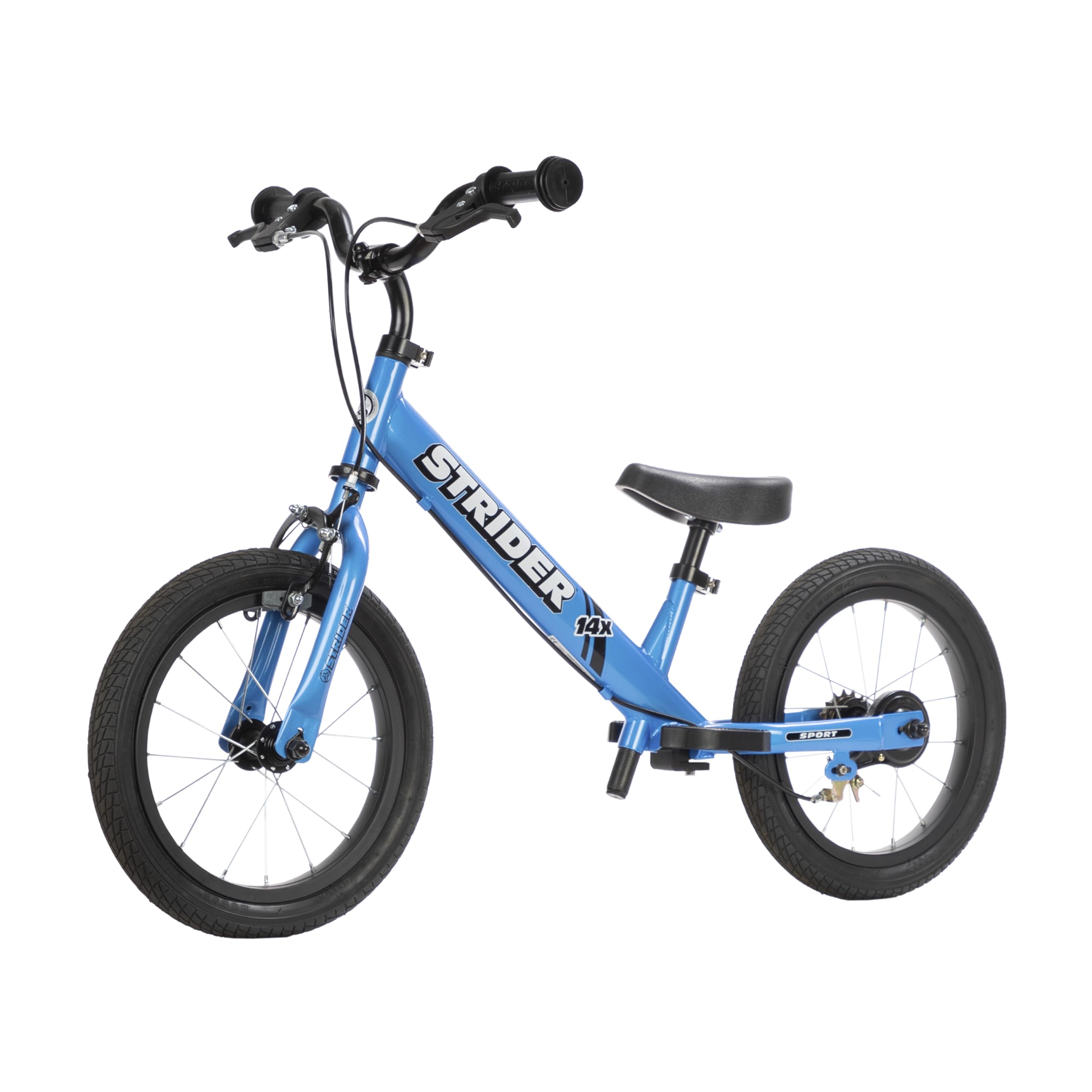 Strider 14x - Bicicletta da bilanciamento per bambini dai 3 ai 6 anni - Maniglie adattate, sella imbottita, poggiapiedi e pneumatici per tutti gli usi - Montaggio facile