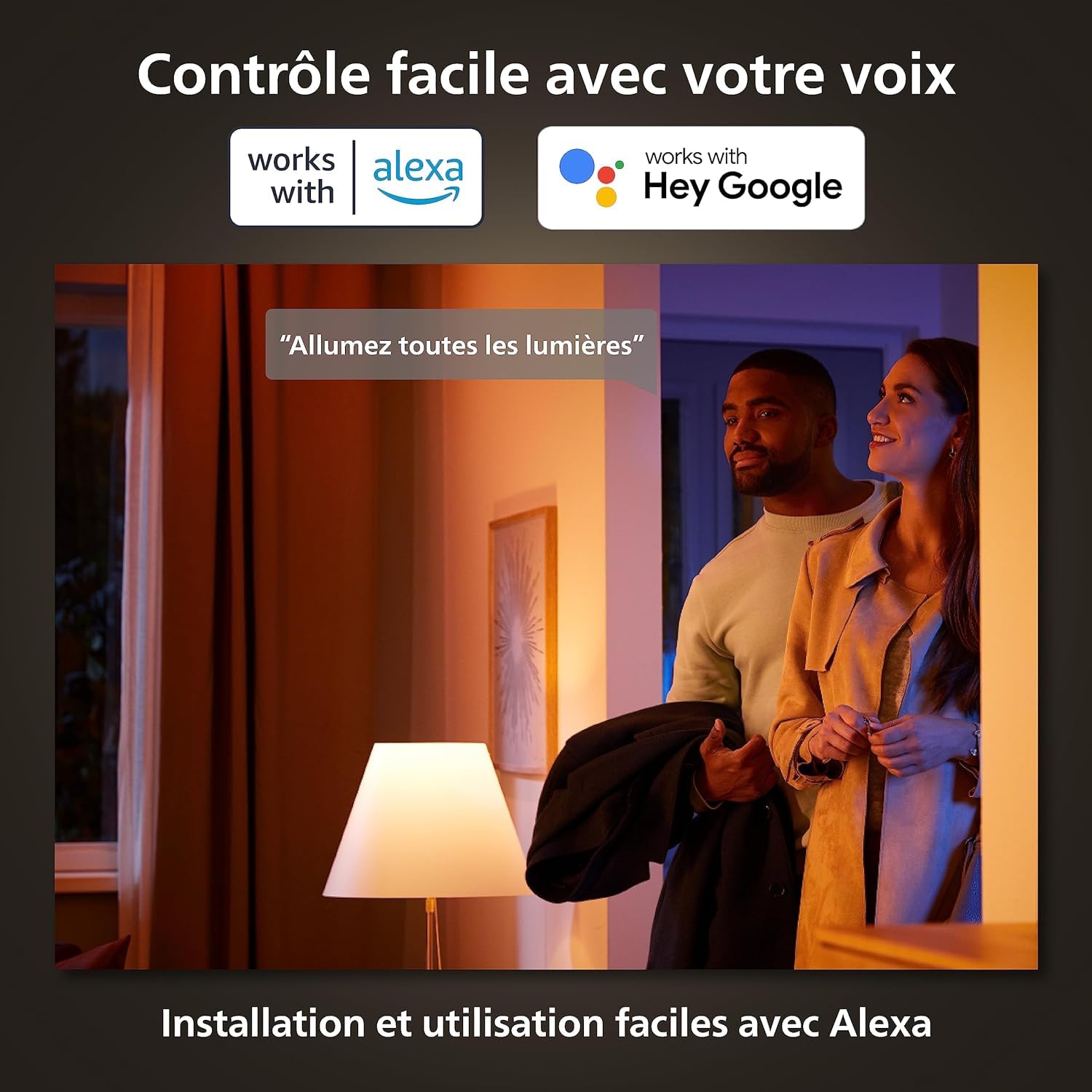 Philips Hue White ambiance, ampoule LED connectée sphérique compatible Bluetooth, E14, fonctionne avec Alexa, Google Assistant et Apple Homekit, lot de 2