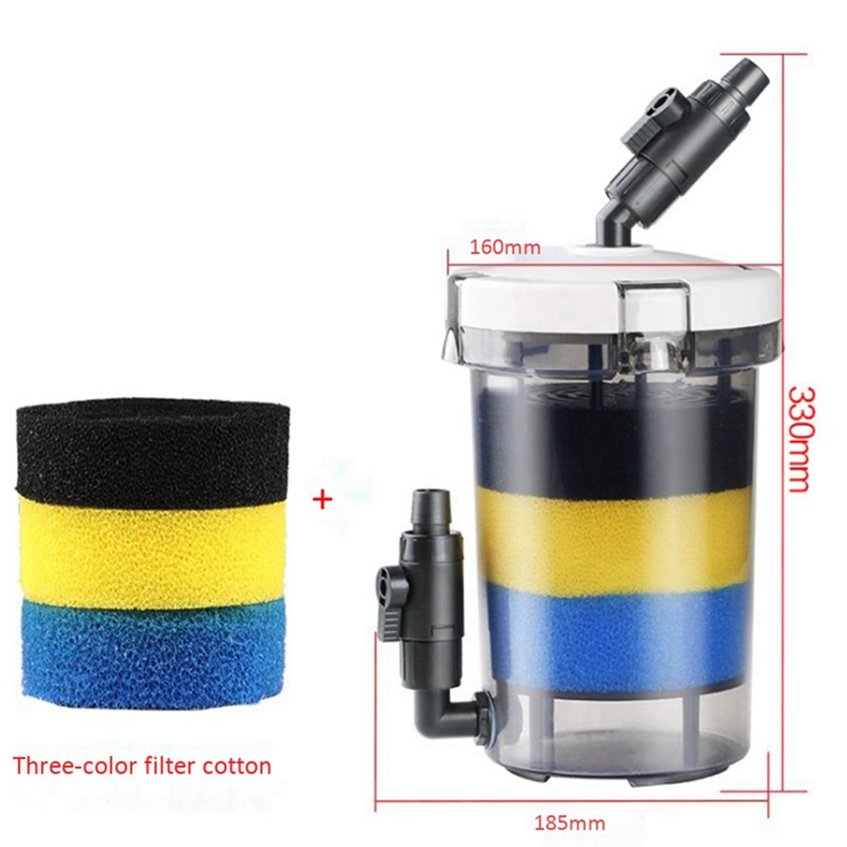 2X Aquarium Filter Extrem Leiser Externer Aquarium Filter Eimer LW-603 Aquarium Filter Ausrüstung Vorderer Gras Tank Stumm Schaltungs Außen Rohr