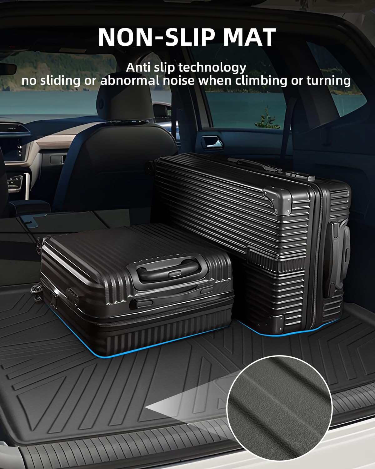 Tappetini per Bagagliaio Superiore per VW Tiguan 3 2024 2025 2026, Tiguan III Tappetino Baule Originale TPE Tappeti Bagagliaio Posteriore con Bordo Alto, Accessori Impermeabili
