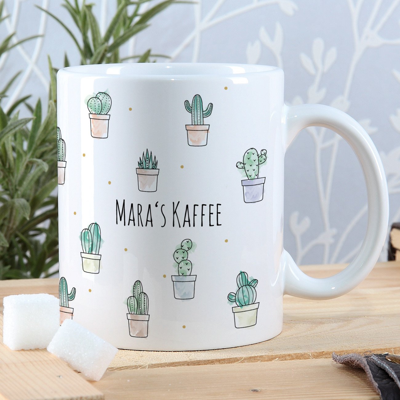 Herz & Heim Personalisierte Jäger-Tasse – Mit Namen, 300 Ml
