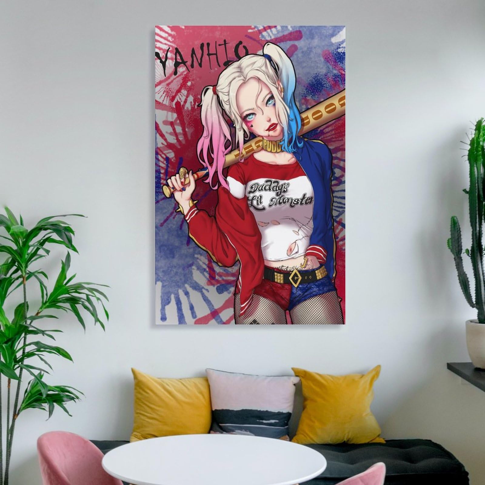 Amazon｜ハーレイ・クイン アートポスター 印刷 ポスター キャンバス