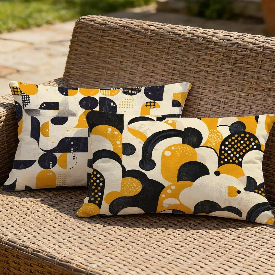 Housse de coussin extérieur 40x70 rectangulaire imperméable - 2