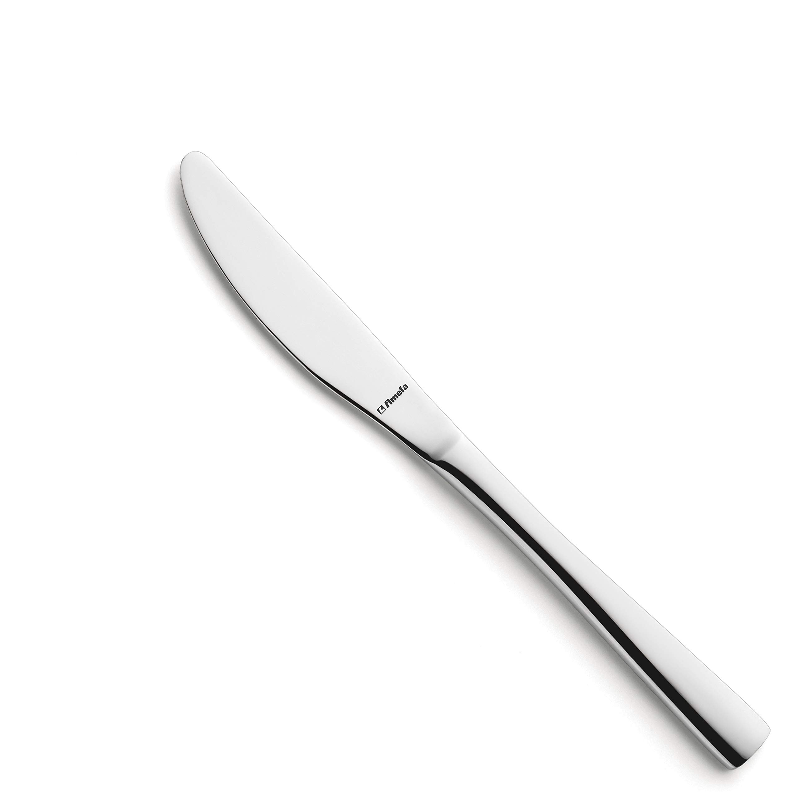 AMEFA ATOS - Cubertería para 6 personas, 24 piezas, acero inoxidable pulido e inoxidable, apto para lavavajillas, cubiertos con bandeja para cubiertos, clásicos cubiertos funcionales y sencillos