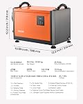 VEVOR Déshumidificateur commercial 70 pintes avec tuyau de drainage, déshumidificateurs portables pour sous-sol, salle de stockage, industriel, dégivrage/drainage automatique, acier galvanisé robuste, LED indicatif
