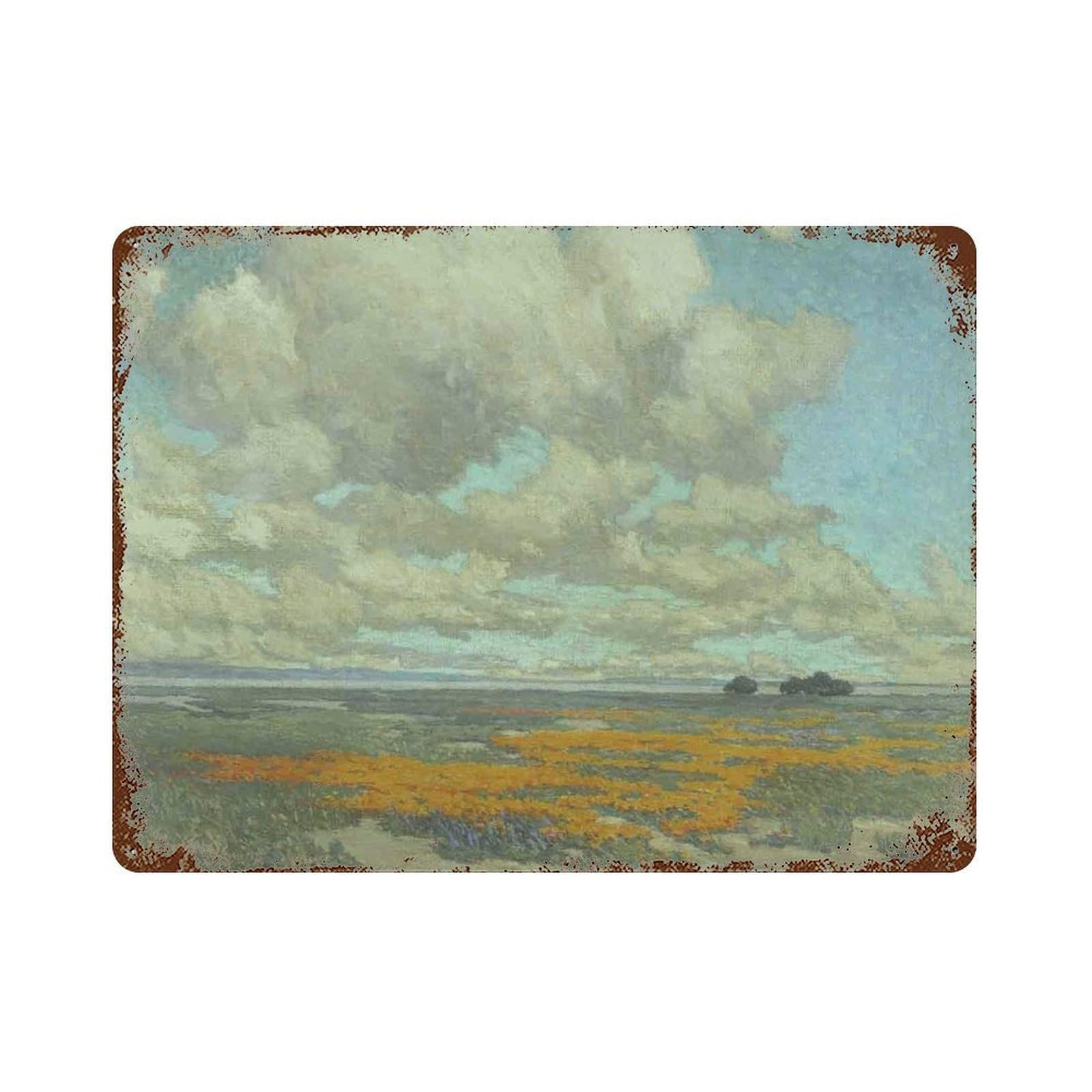 xiaoxiaoshen Retro Farmhouse Style Rural Landscape Painting Wall Decor Art Metal Tin Poster Modern Home Decor Art Home Bar Shop Decorations Vintage Sign 30x40cm