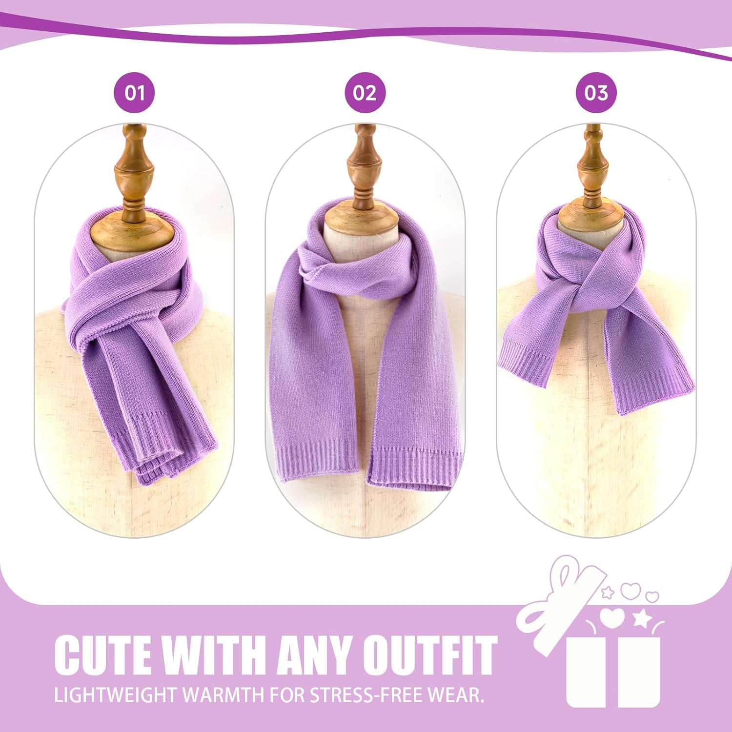 Kids Scarf for Girls Scarf Toddler Boys Scarves Knit Winter Scarves Fashion Neck Warmer Kids Neck Warmers Boy - Image 4