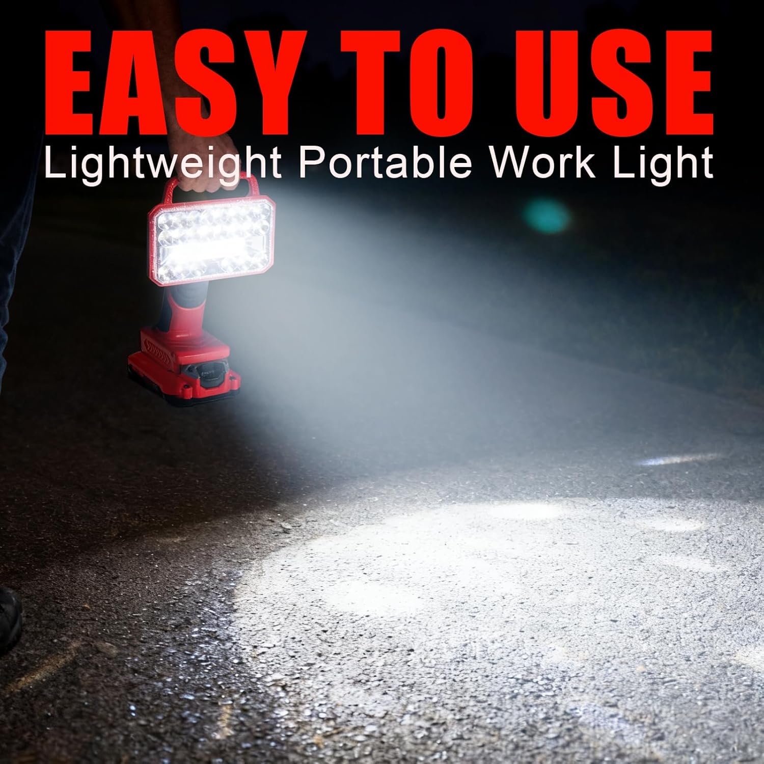 Cordless LED Work Light for Craftsman 20V Battery, 2000LM Portable Handheld Flashlights Tool with USB Port and 3 Brightness Modes for Camping, Fishing, Job Site, Indoor & Outdoor Use