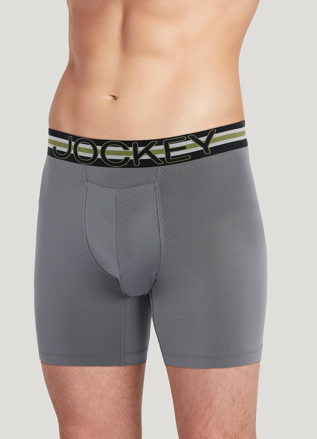 Jockey Men's Underwear, Mens Boxer Briefs With Pouch, Sport Stability Microfiber 6" Boxer Brief - Image 3