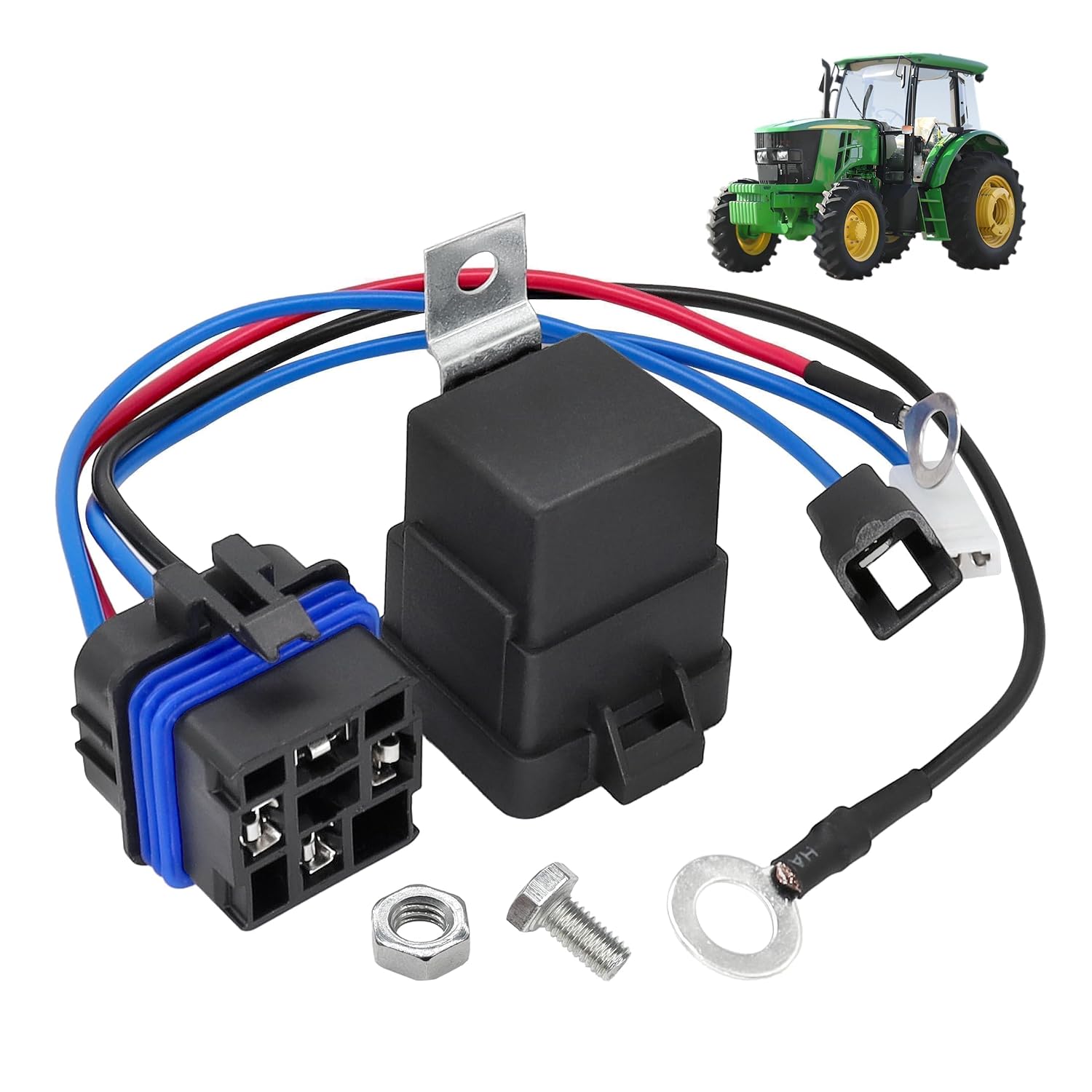 Improvement Starter Relay AM107421 Fit for John Deere Kawasaki Onan 130 160 165 170 175 180 185 316 318 320 420 F510 F525 F910 F930 GX70 GX75 GX95 SX75 SX95 SRX75 SRX95 STX30 STX38 STX46 RX