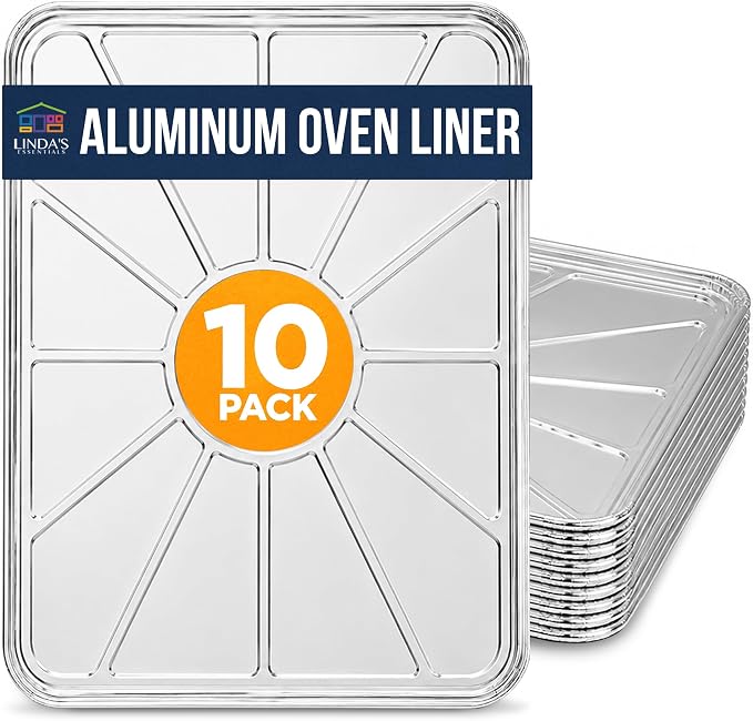 Aluminum Oven Liners for Bottom of Oven (10 Pack), Disposable