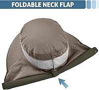 Vista 6 de LCZTN - Sombrero de protección solar de ala ancha, sombrero de pesca con solapa para cara y cuello, protección UPF 50+