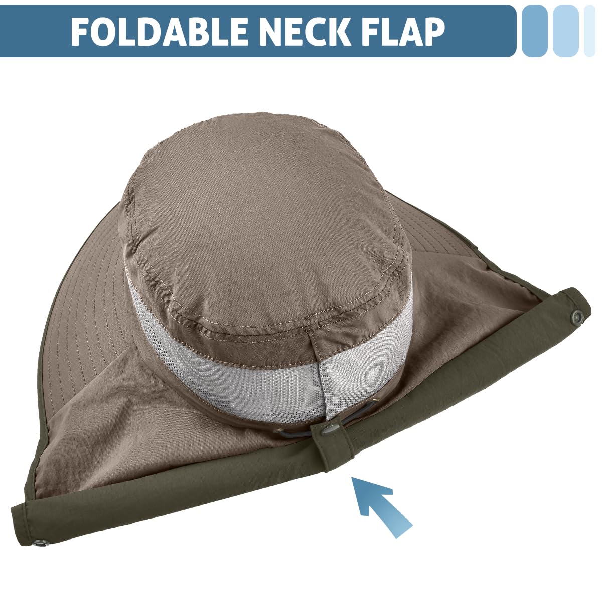 Cappello da sole con protezione per il viso e patta per il collo