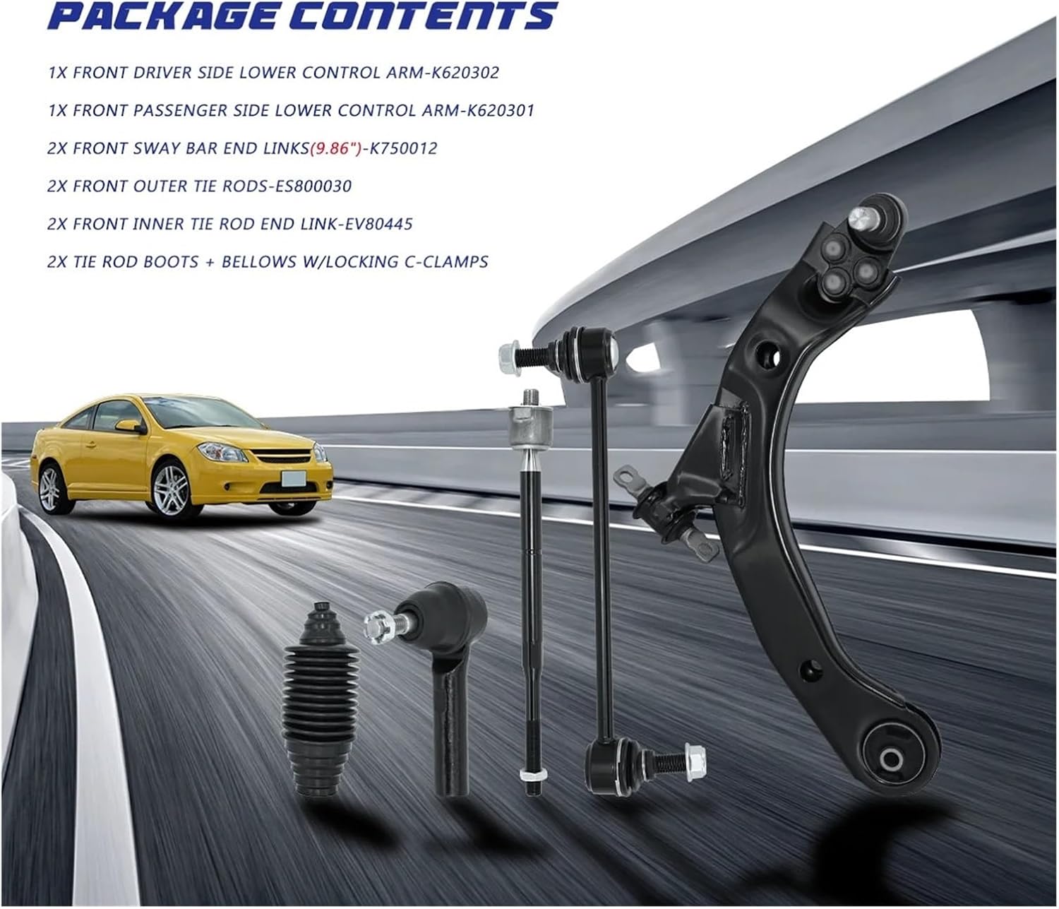 Amazon.com: 2 PCS Front Lower Control Arm with Ball Joint for Chevy Cobalt 2005-2010, HHR 2006-2011, for Pontiac G5 07-10, Pursuit 05-06, for Saturn Ion 03-07 Passenger Driver Side Suspension Kit K620301 K620302 : Automotive