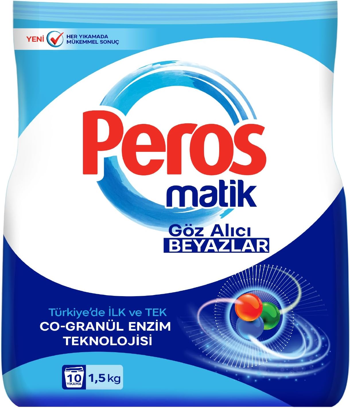 Peros Toz Çamaşır Deterjanı Göz Alıcı Beyazlar 1500 G