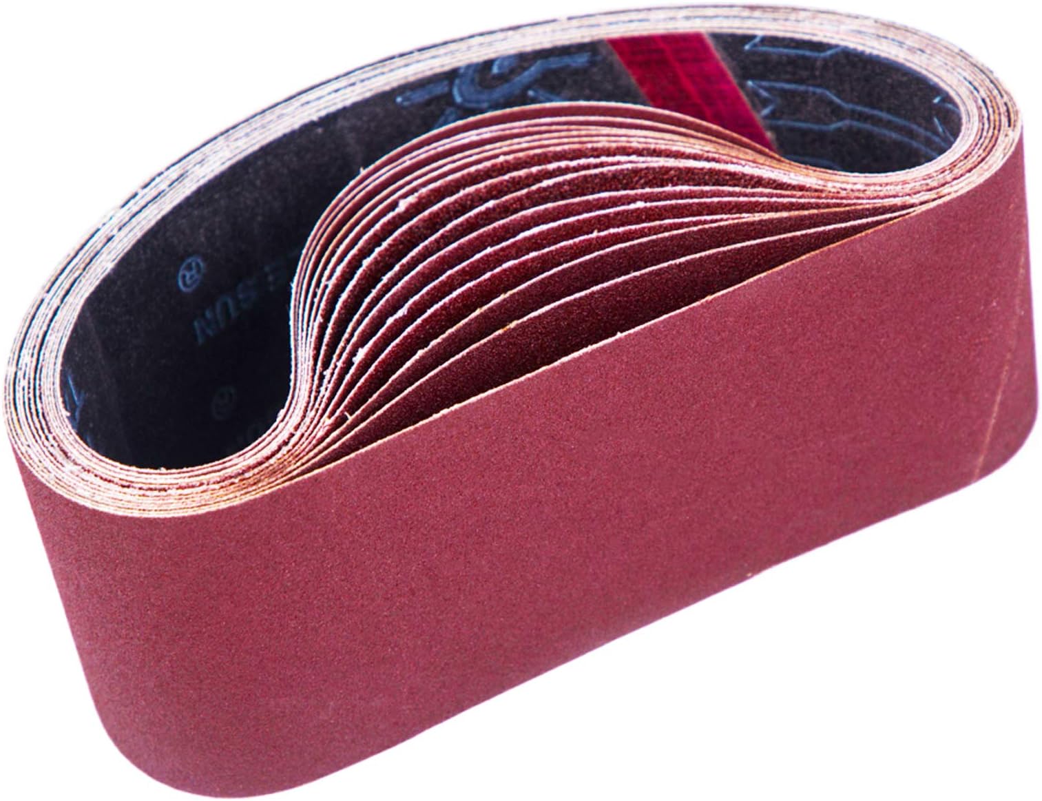 – STEBRUAM Sanding Belt 75 x 457 mm, Sander Belts Set（3 Each of 80/120/150/240/400 Grains）for Belt Sander,for Grinding,Sharpening and Derusting (15 Pieces)