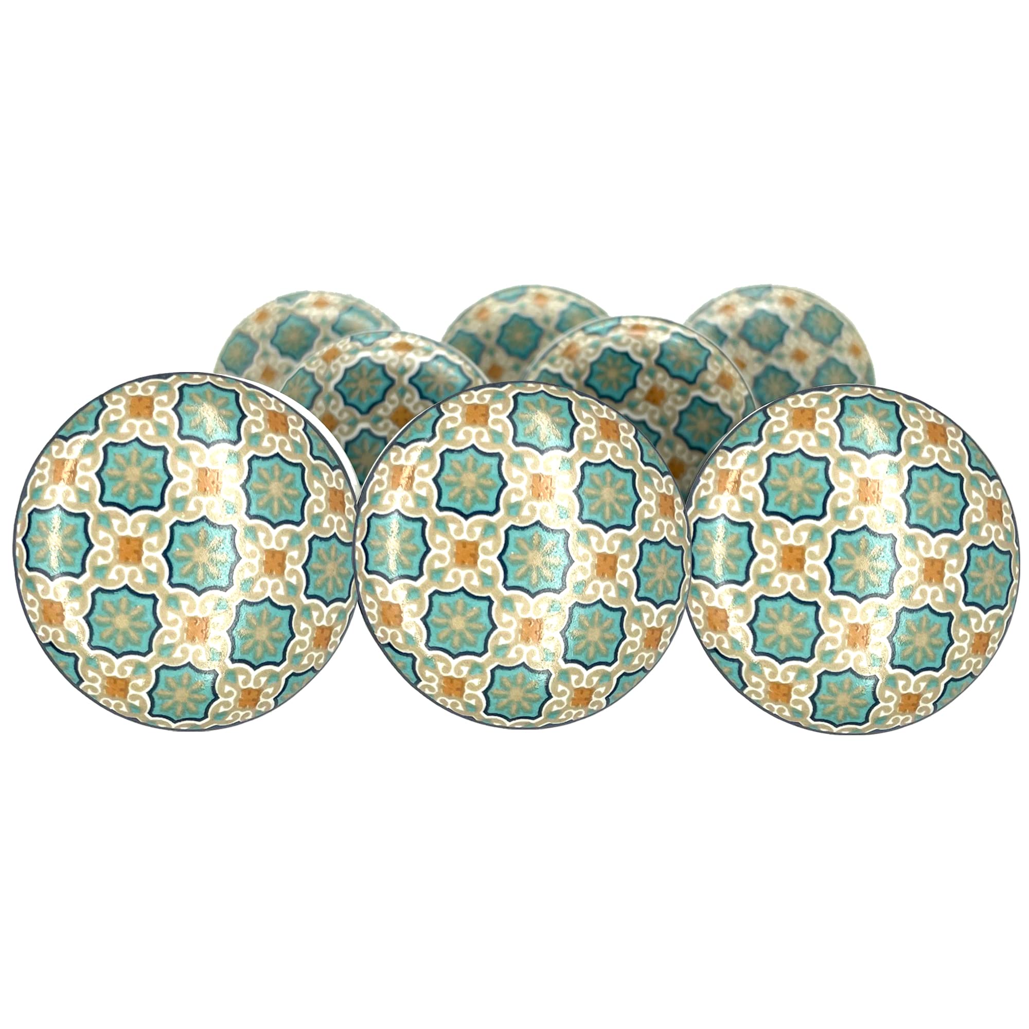 SHWETAIL Ceramic Knobs Drawer Pulls for Cabinets and Cupboards (38mm, Gold Multicolour) - Pack of 8 (Multicolor 1) (B09TTGBS4X) Amazon Price History, Amazon Price Tracker