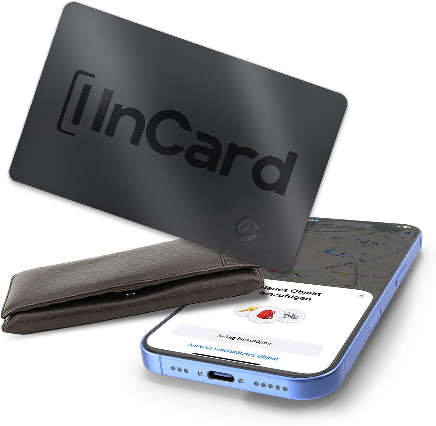 Wallet Tracker (Both iOS and Android) IP68 Bluetooth Smart Finder Card GPS Tracker for Bags Passport Works with Apple Find My (Apple MFi Certified) & Google Find My Device
