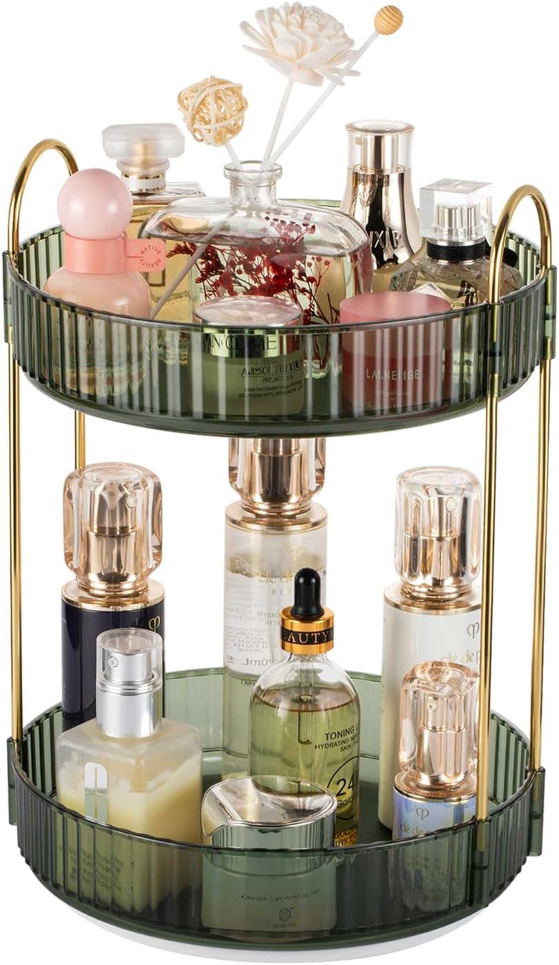 Argox 360 ° Rotary Makeup Organizer, Bathroom Counter Organizer,Skincare Care Organizer,Make up Organizers and Rotary Storage.