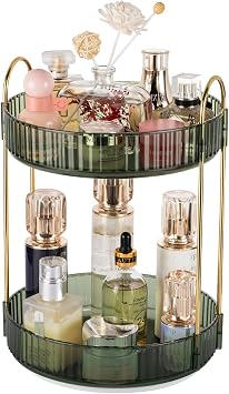 Argox 360 Rotary Makeup Organizer, Bathroom Counter Organizer,Skincare Care Organizer,Make up Organizers and Rotary Storage.