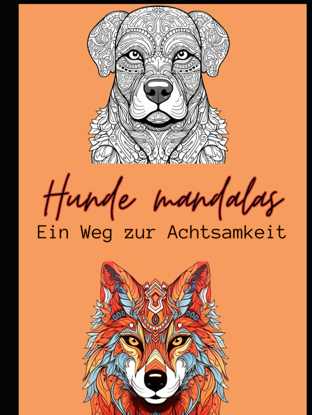 Livre de coloriage chien anti stress avec papier épais pour feutres