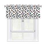 Drekrid Valances for Windows, Monster Car Trucks Light Filtering Soft Small Short Kitchen Curtains for Bathroom Cafe Bedroom Basement, Solid Rod Pocket, 54