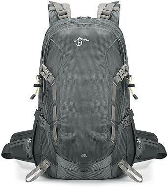 Long Keeper Hiking Backpack - Waterproof 40L Camping Daypack with Rain Cover Lightweight Outdoor Sport Backpack for Treking Climbing Skiing Cycling Travel