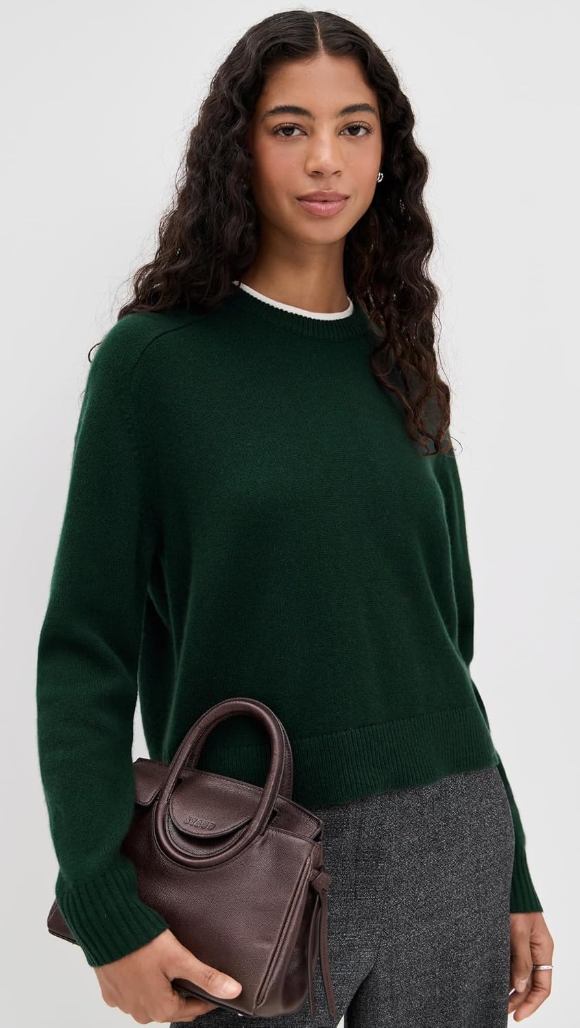 Theory Women's Cropped Crewneck Cashmere Sweater - Image 2